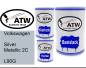 Preview: Volkswagen, Silver Metallic 2C, L90G: 500ml Lackdose + 500ml Klarlack + 250ml Härter - Set, von ATW Autoteile West.